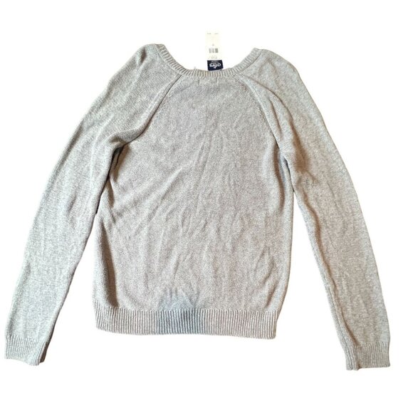Chaps Classics Womens Cable Knit Sweater Size L Gray Academia Cozy Core Classic - Picture 7 of 7